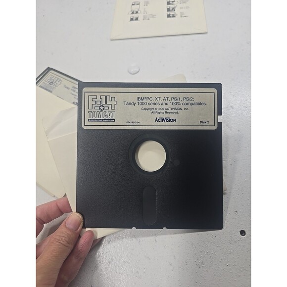 F-14 Tomcat IBM FLIGHT SIMULATION PC Disk Software 1990 Activision Untested F14 - Picture 7 of 10